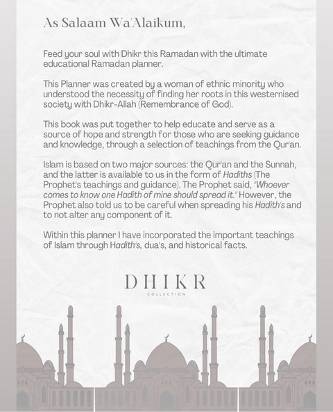 Educational Ramadan Planner